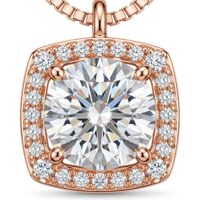 The Timeless Cushion Halo Pendant - Image 2