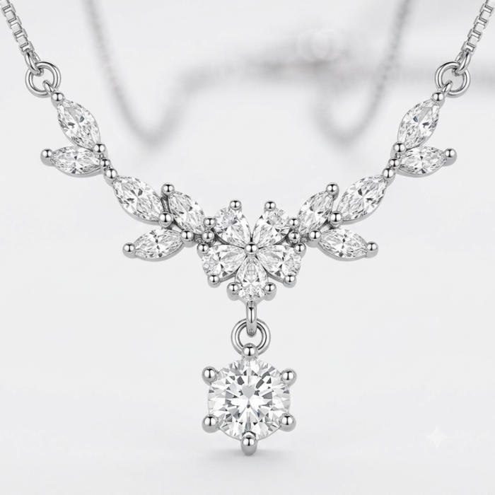 Sparkling Tiara Floral Tiara Chain - Image 2